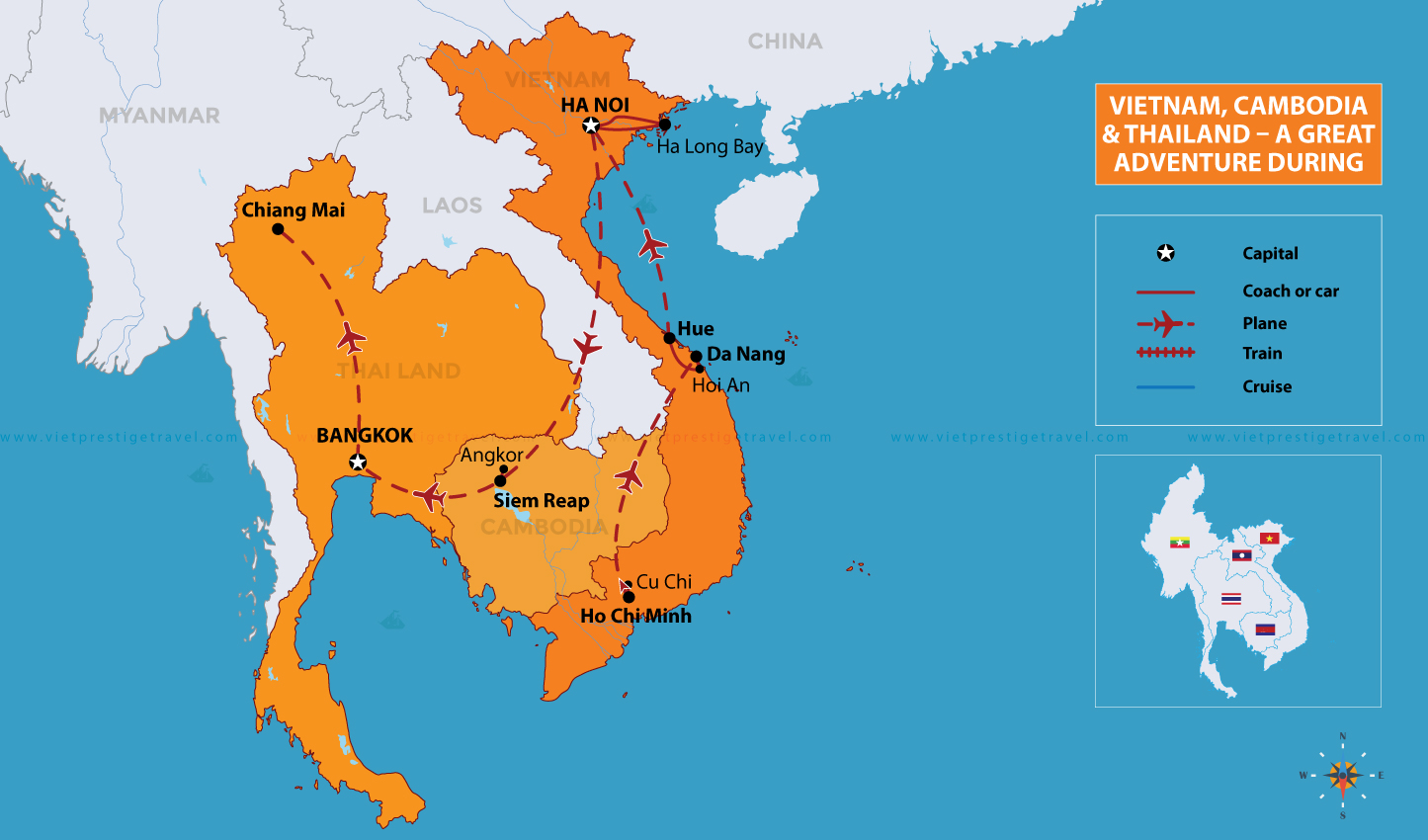 Vietnam, Cambodia & Thailand A Great Adventure During 19 Days