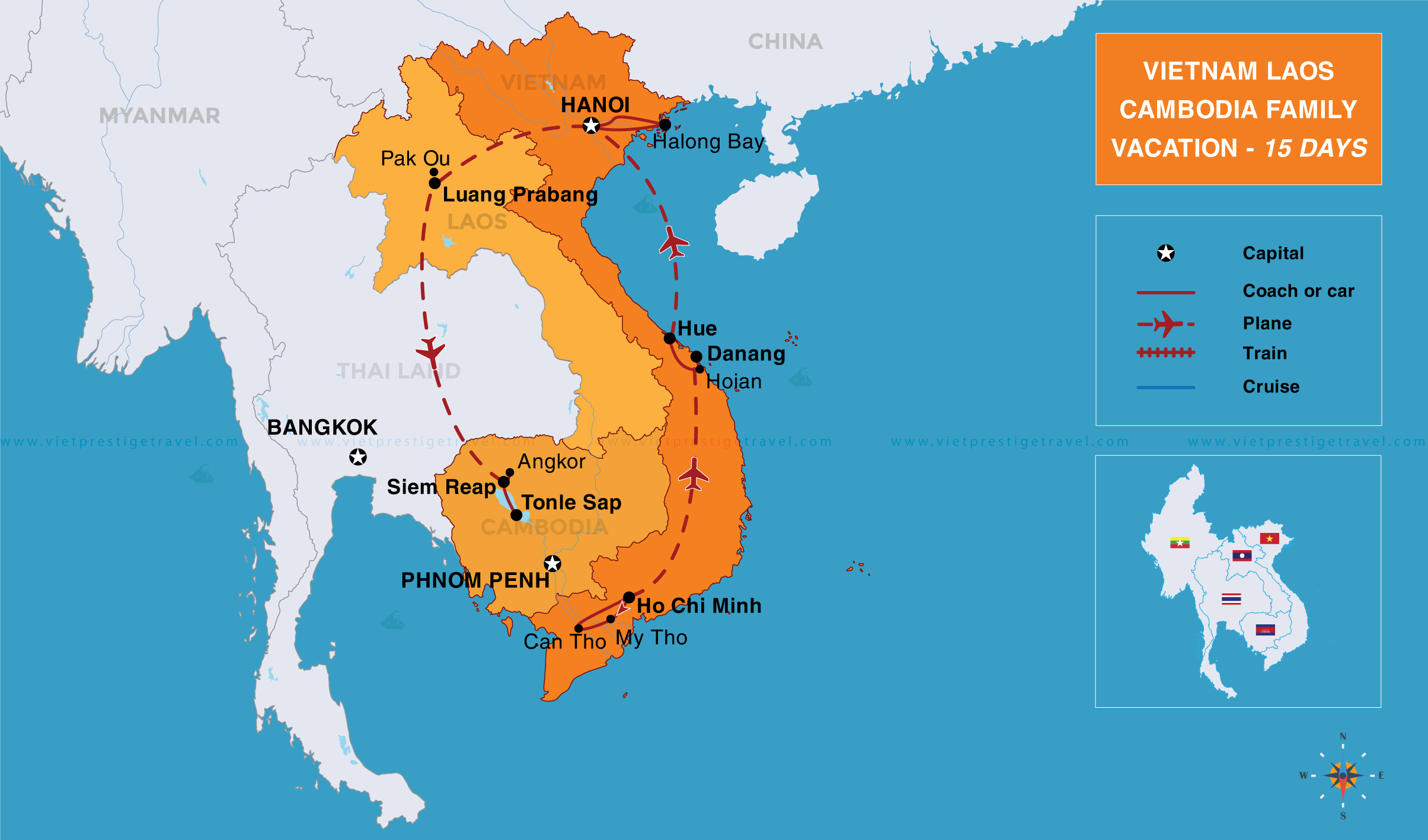 15Day Vietnam Laos Cambodia Family Vacation Vietnam Family Tour Package